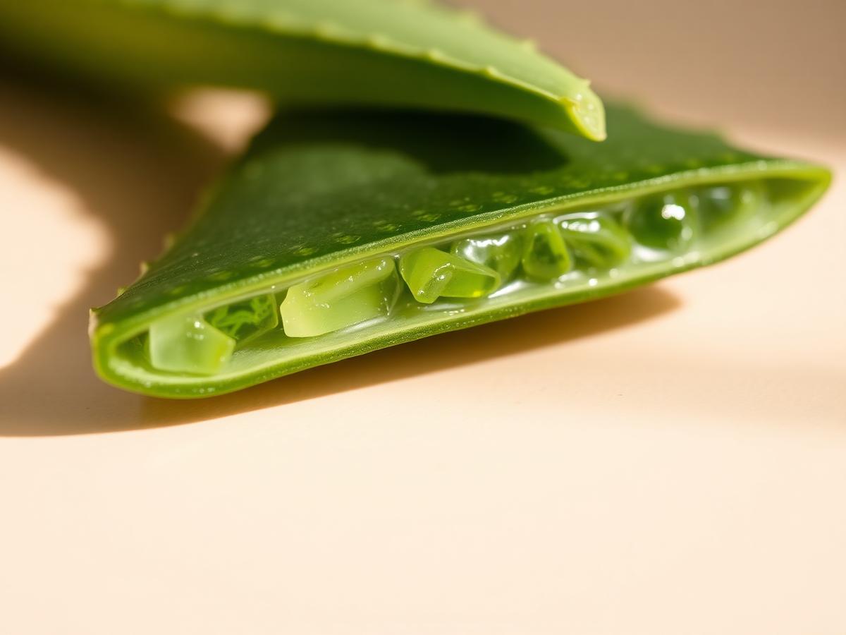 Fresh aloe vera leaf, a core Anna Lotan ingredient